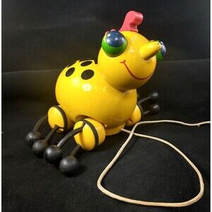 1997 Miss Spider Sunny Patch Callaway Kirk Solid Wood Pull Toy Vintage Baby Toy